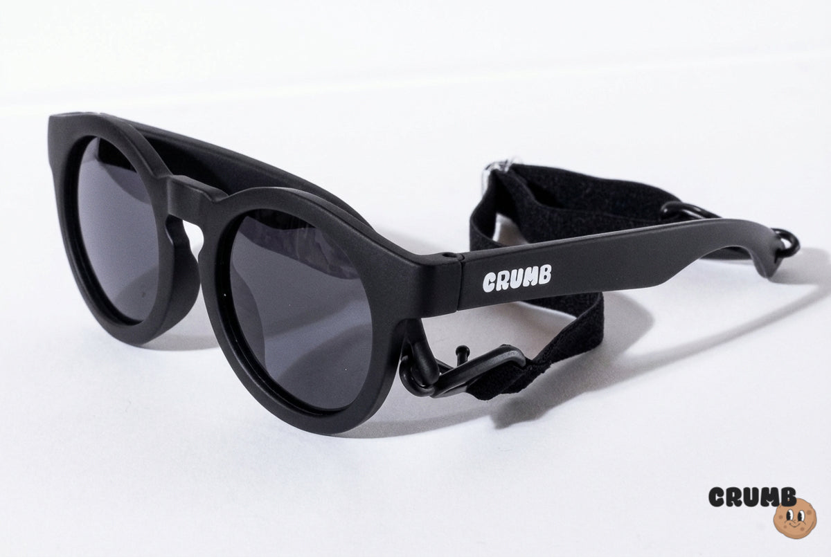 Cool black sunglasses with strap