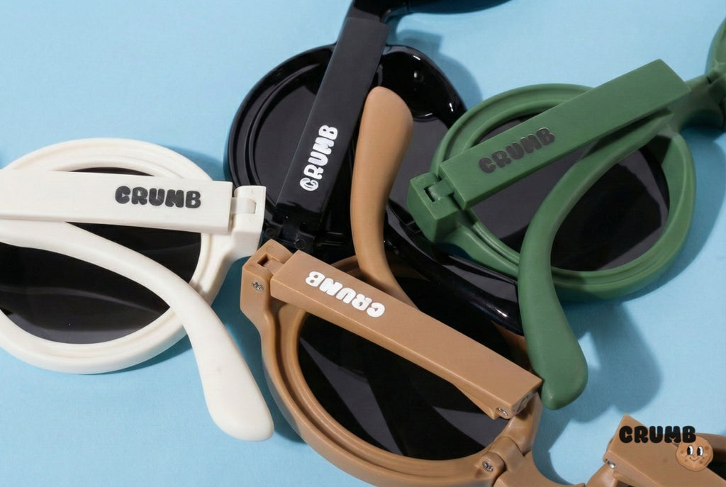 Snap Biscuits foldable sunglasses with flexible, BPA-free TPEE frame