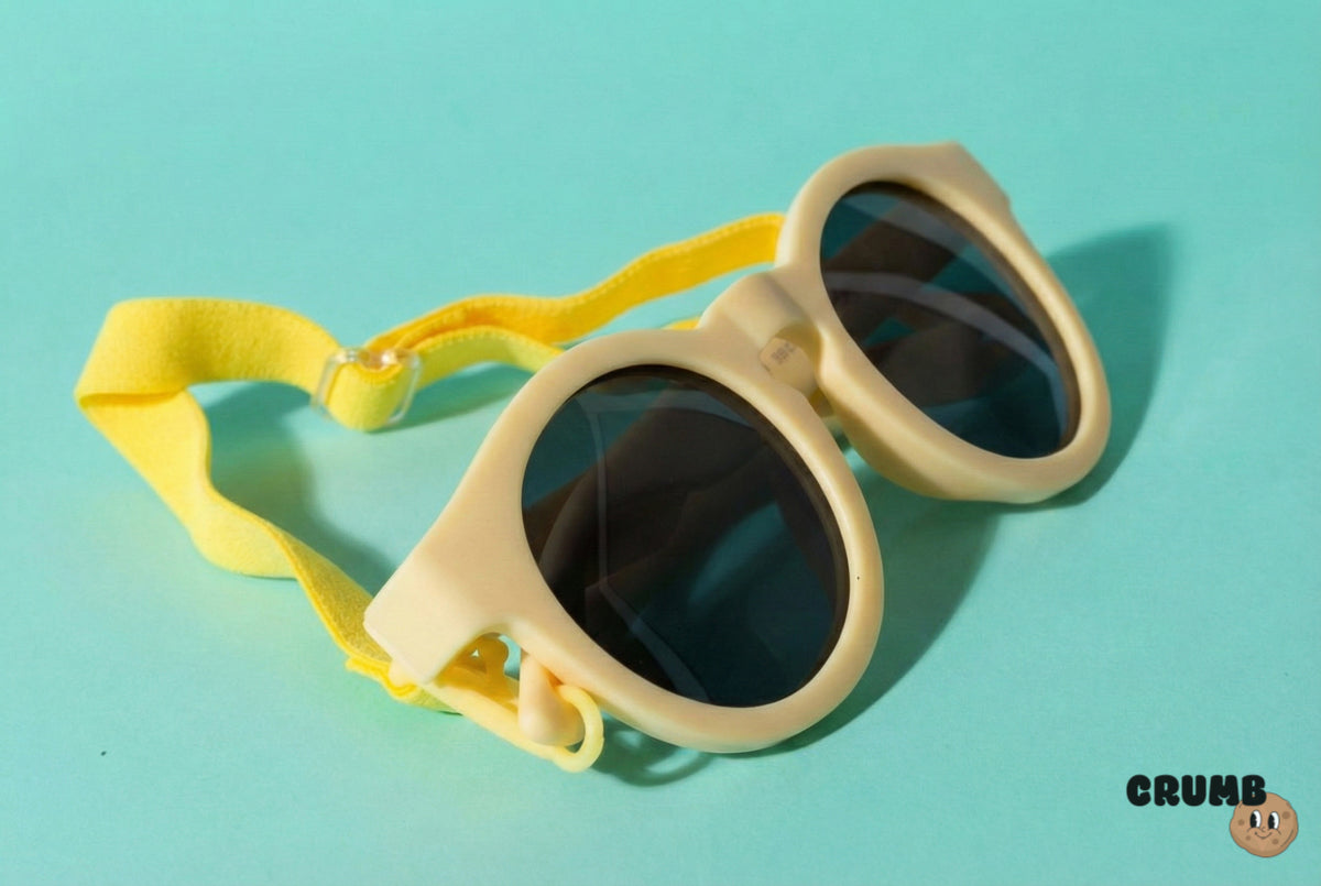 Yellow sunglasses with strap