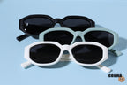 Frosted Shades kids sunglasses packaged with cleaning cloth and drawstring pouch