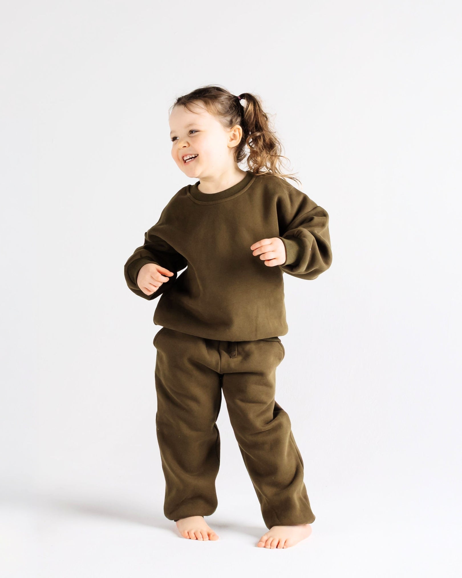 Looks like she's about to run wearing Crumb's Downtown Set Pistachio Truffle