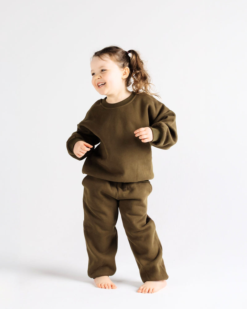 Looks like she's about to run wearing Crumb's Downtown Set Pistachio Truffle