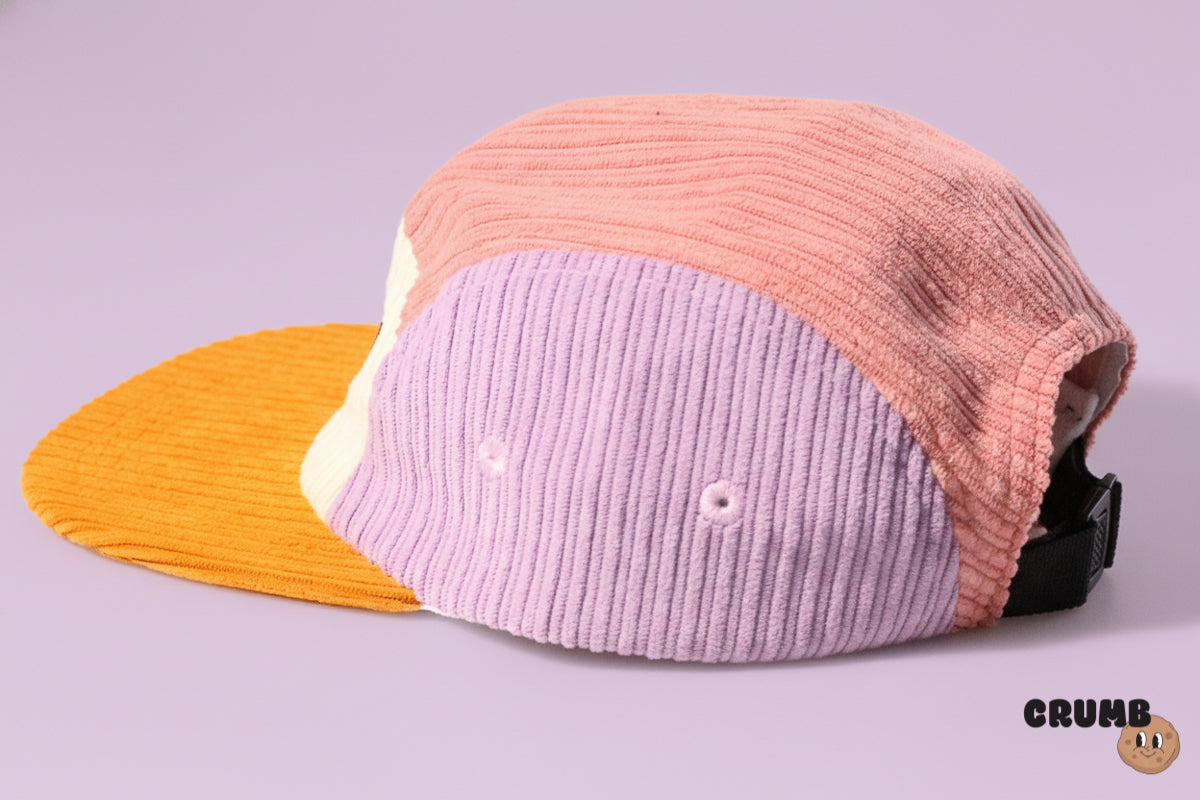 Berry Drip Cap kids corduroy cap, side view