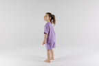 Look! Up there! Kid in Drop Sleeve Set Violet Crumble